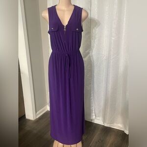 Emma & Michele Royal Purple Sleeveless Dress classy maxi slimming petite medium